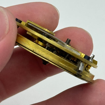 43mm Antique Unusual Nugent Wells & Son Newport Pocket Watch Movement PARTS