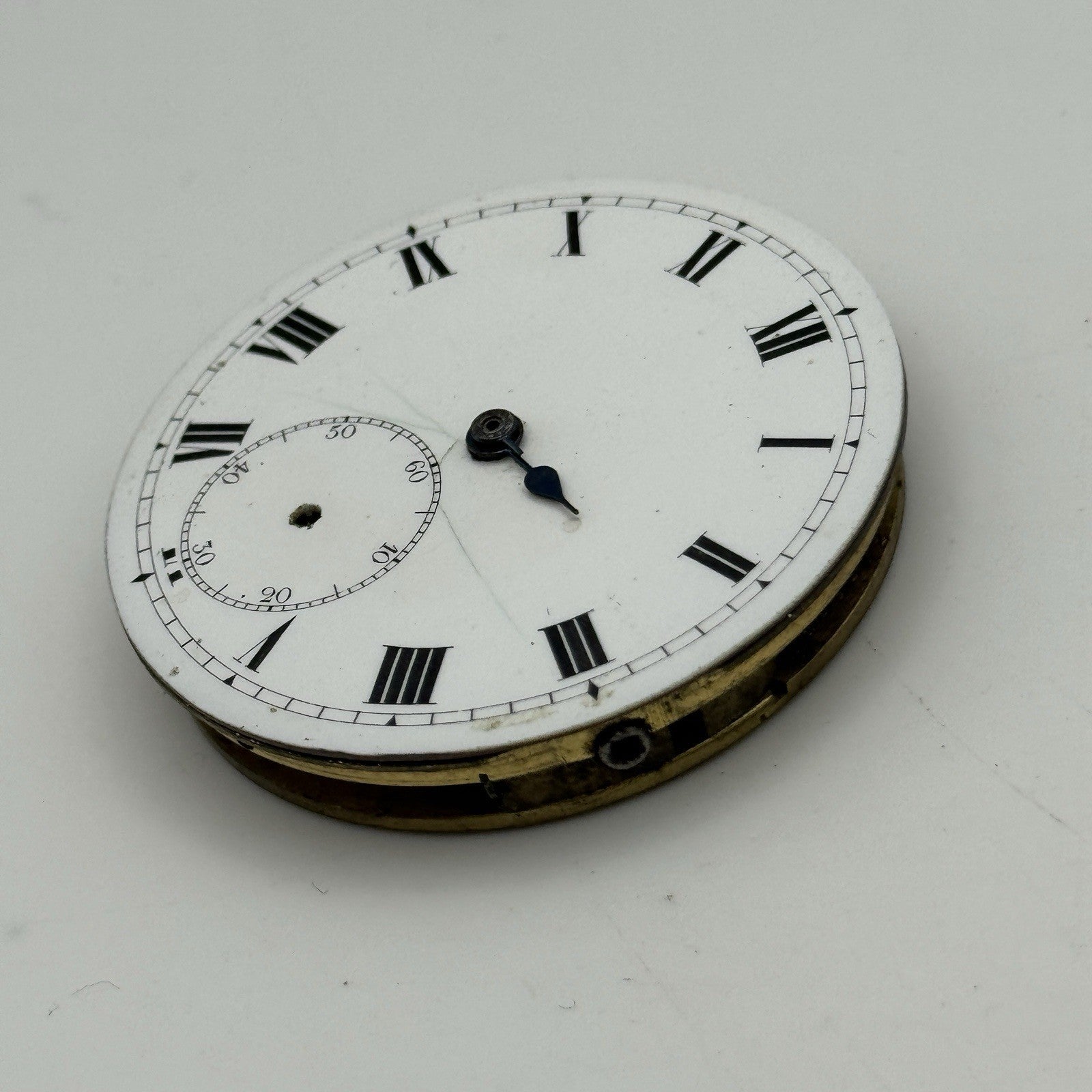 42.8mm Buren Sub Seconds Vintage Pocket Watch Movement And Dial PARTS SPARES