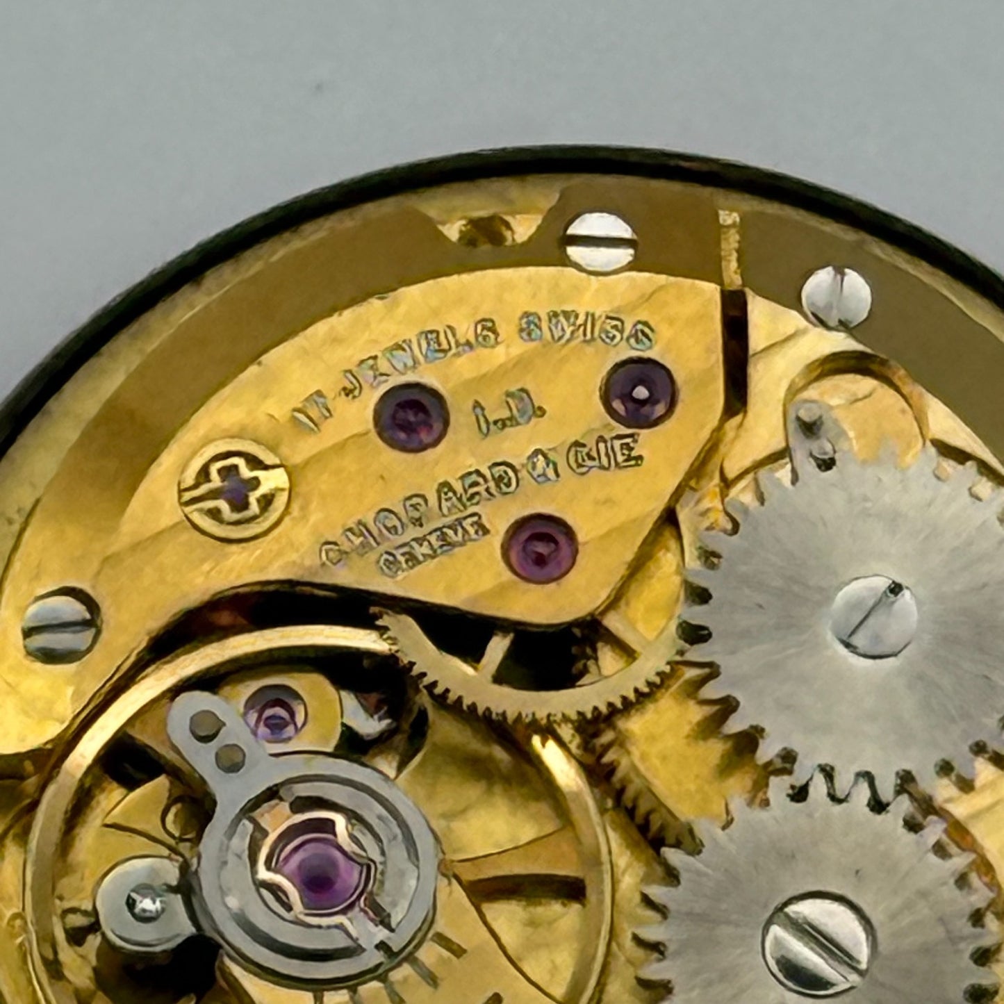Kutchinsky Chopard & Cie Geneve ETA 2512 Watch Movement Stone Dial Running