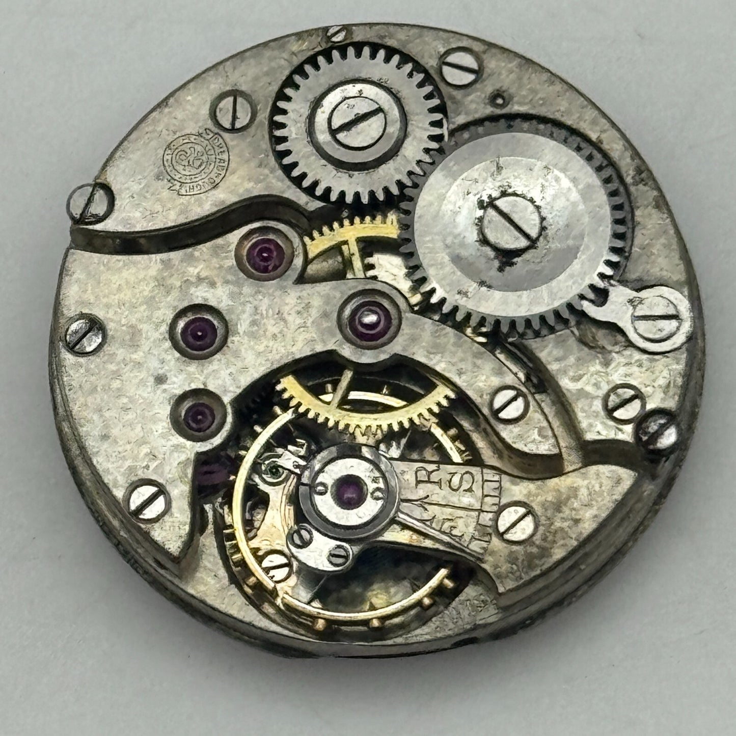 25mm Men's Dreadnought Balance Ok Vintage Swiss Trench Watch Movement PARTS