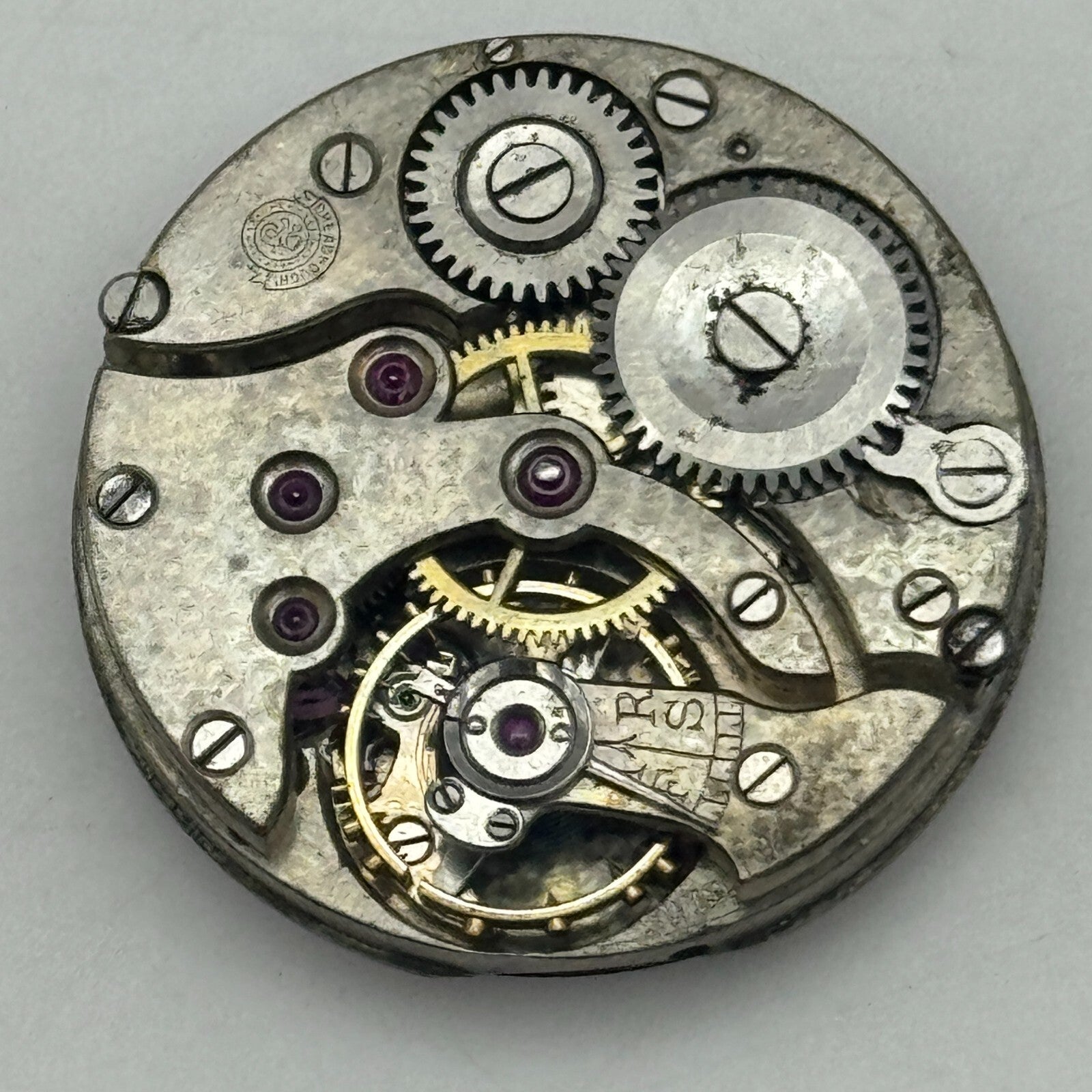 25mm Men's Dreadnought Balance Ok Vintage Swiss Trench Watch Movement PARTS