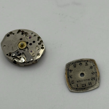 13mm Vintage Ladies Bulova 5AC Manual Wind Swiss Watch Movement PARTS REPAIR