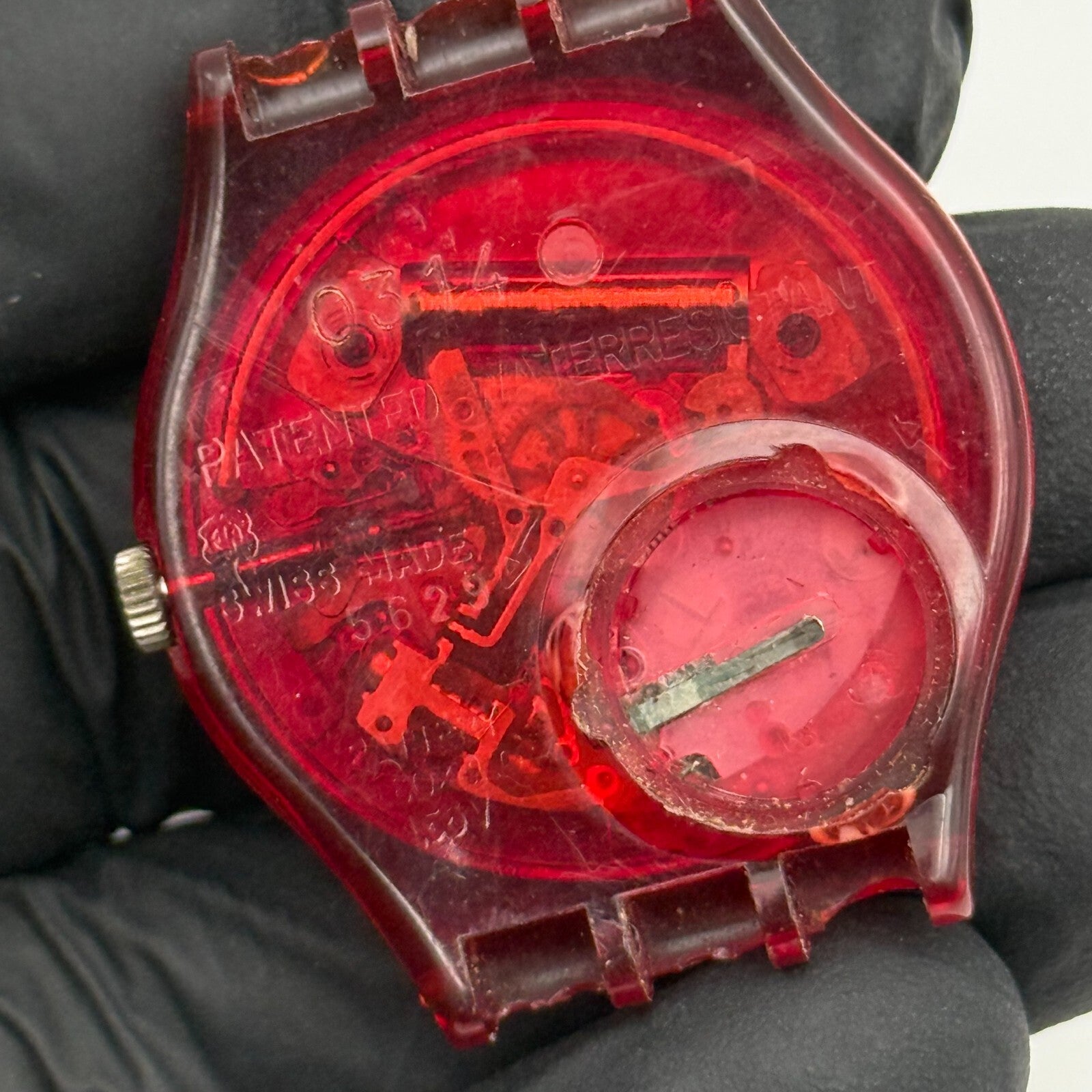 33mm Vintage 1990 Swatch GR106 Louis Watch UNTESTED PARTS REPAIR