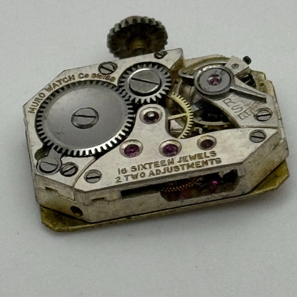 13mm Running Muro Watch Co Art Deco Manual Wind Red Crown Watch Movement PARTS