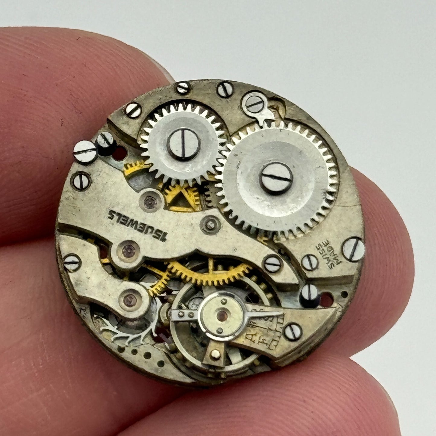 23.6mm AS A Schild 15 Jewels Manual Wind Watch Movement Swiss Vintage PARTS