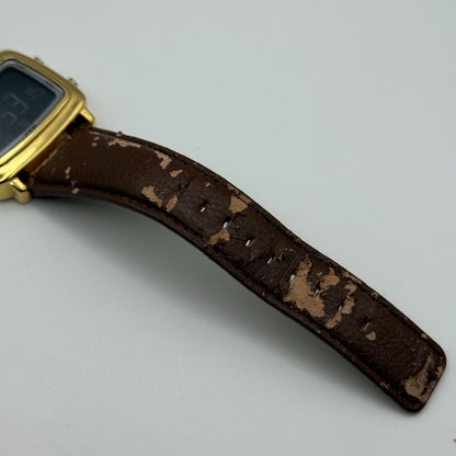 An Original Penguin Digital Quartz Watch Gold Tone Case Japan Working 41mm