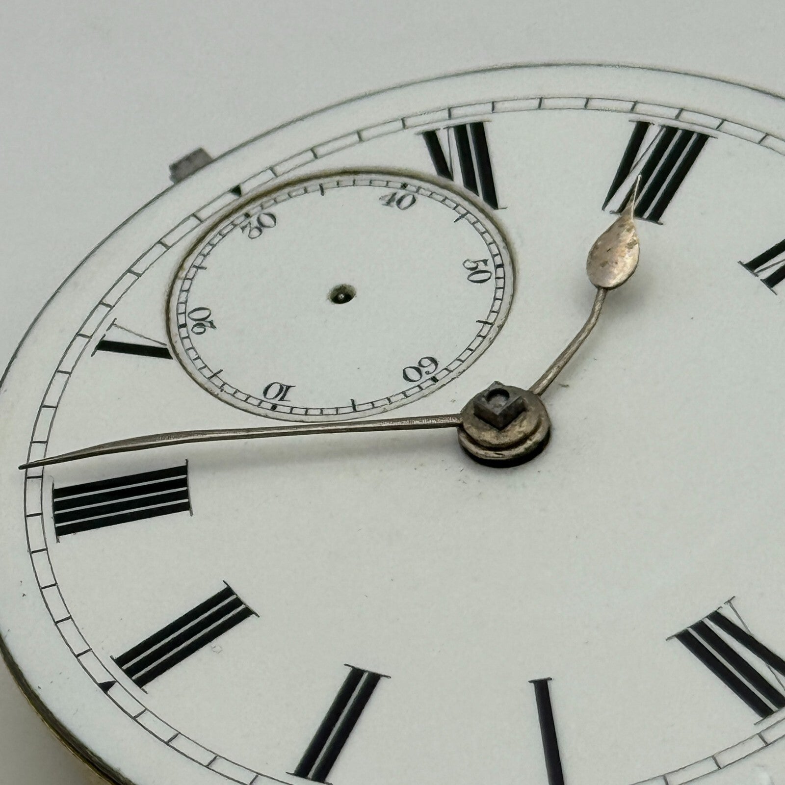 43mm Antique Good Quality Unidentified English Pocket Watch Movement PARTS SPARE