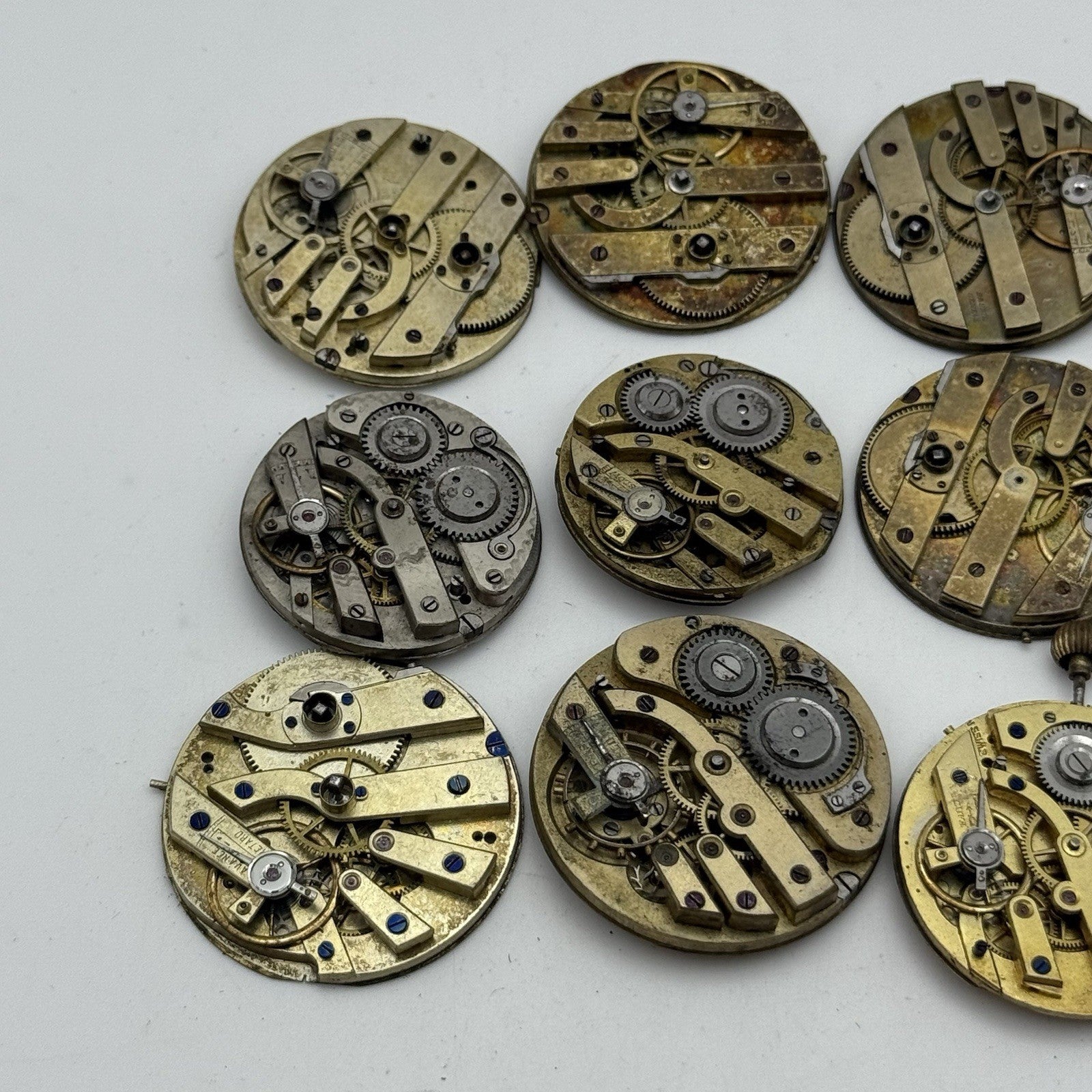 Bundle Mixed Antique / Vintage Pocket Watch Movements Joblot PARTS REPAIR SPARES