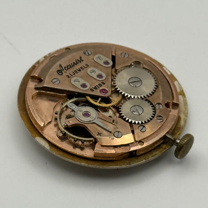 ETA 2409 Watch Movement Running Accurist Date Manual Wind Vintage Parts 25.8mm