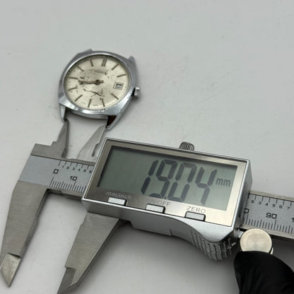 34mm Men’s Vintage Ingersoll Ronda RL 1215-21 Date Dial Swiss Watch PARTS REPAIR