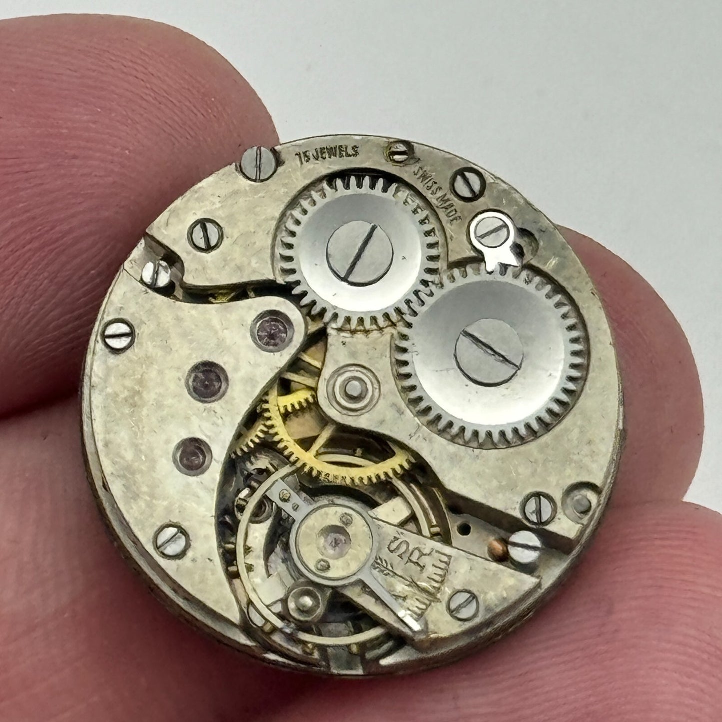 23.6mm 15 Jewels Swiss Porcelain Dial Trench Watch Movement Manual Wind PARTS