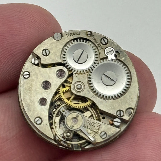 23.6mm 15 Jewels Swiss Porcelain Dial Trench Watch Movement Manual Wind PARTS