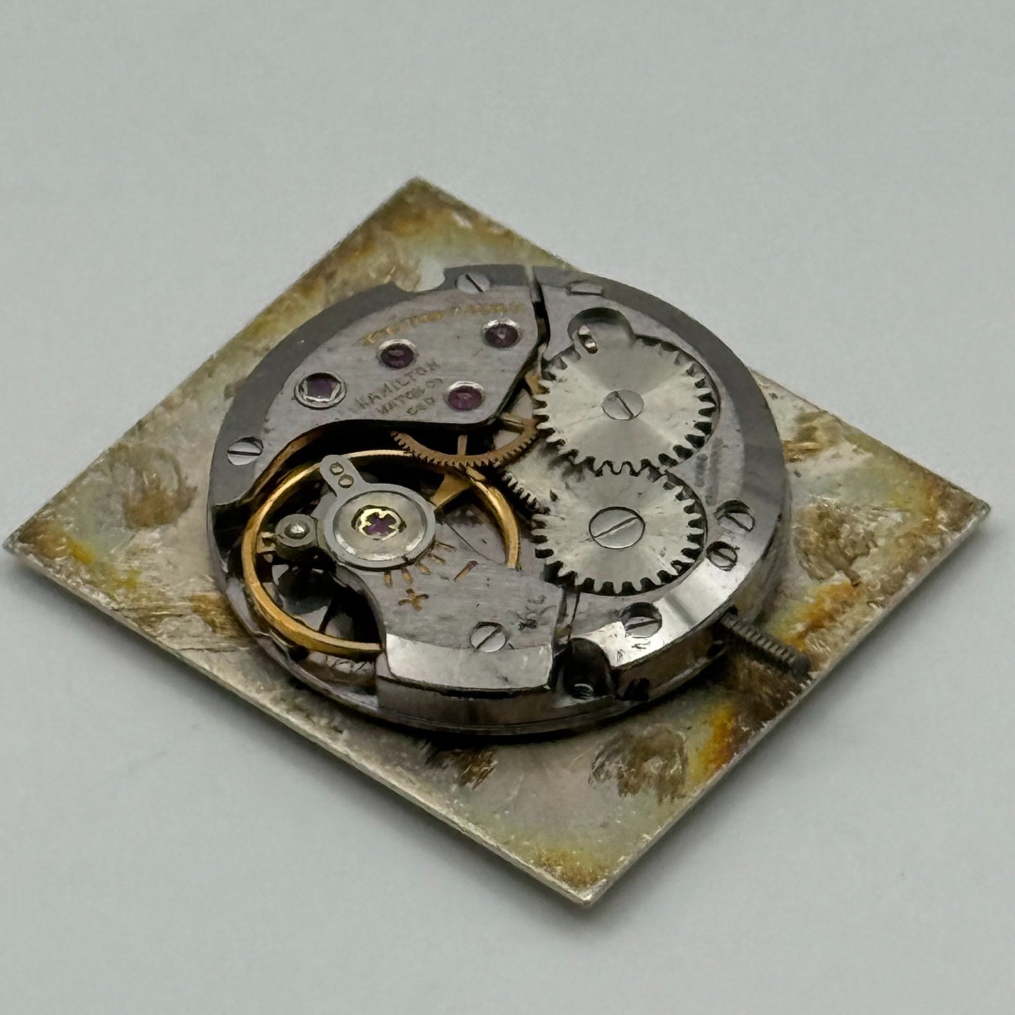 Hamilton C80 Watch Movement Manual Wind Vintage Swiss Parts Repair Spares 17.4mm