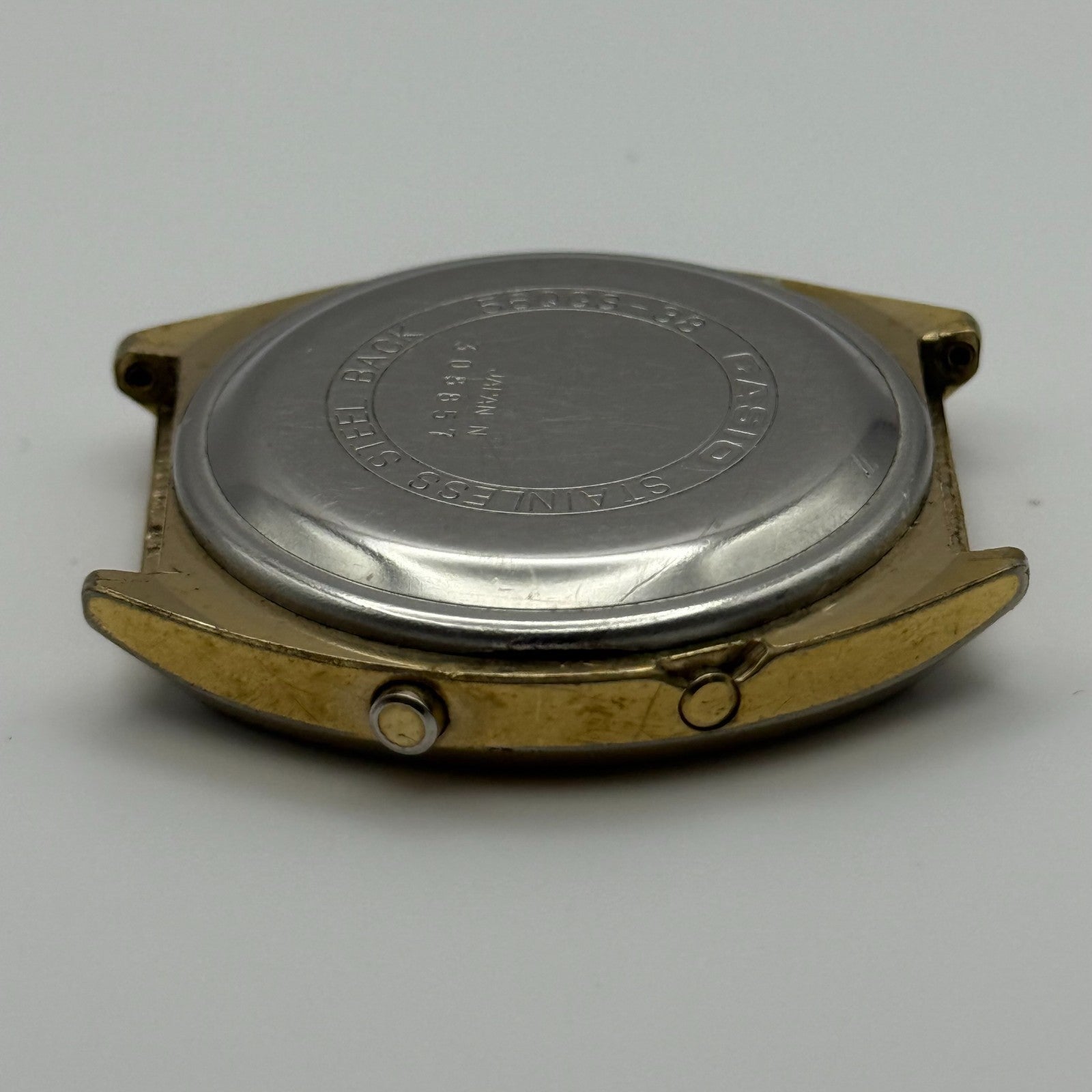 Casio Men's Chronograph Quartz Watch 56QGS-38 Gold Tone Japan 35mm PARTS REPAIR