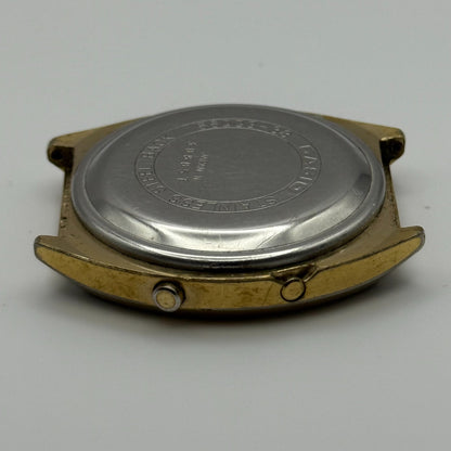 Casio Men's Chronograph Quartz Watch 56QGS-38 Gold Tone Japan 35mm PARTS REPAIR