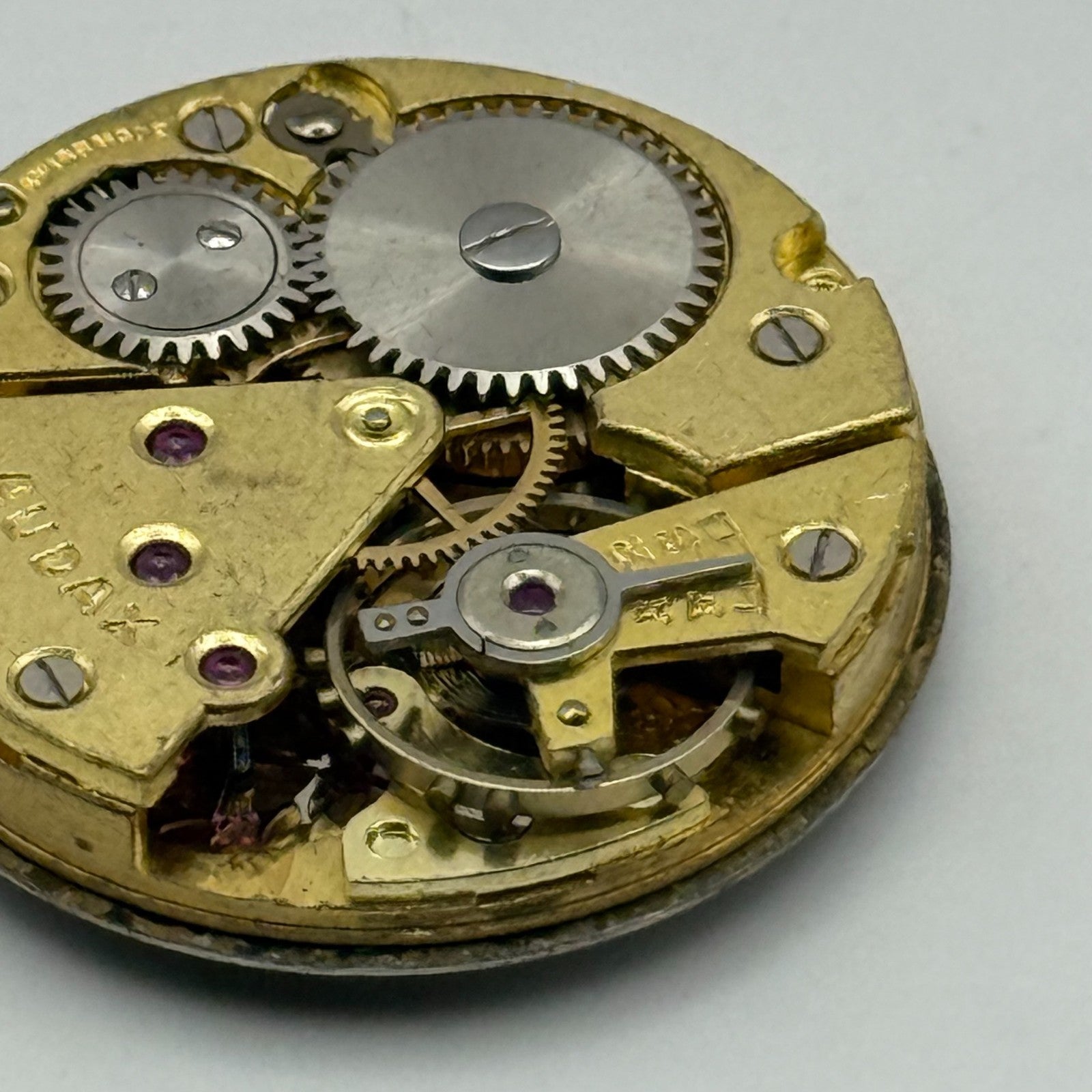 Audax 180 Watch Movement Manual Wind Vintage Swiss Parts Repair Spares 24.4mm
