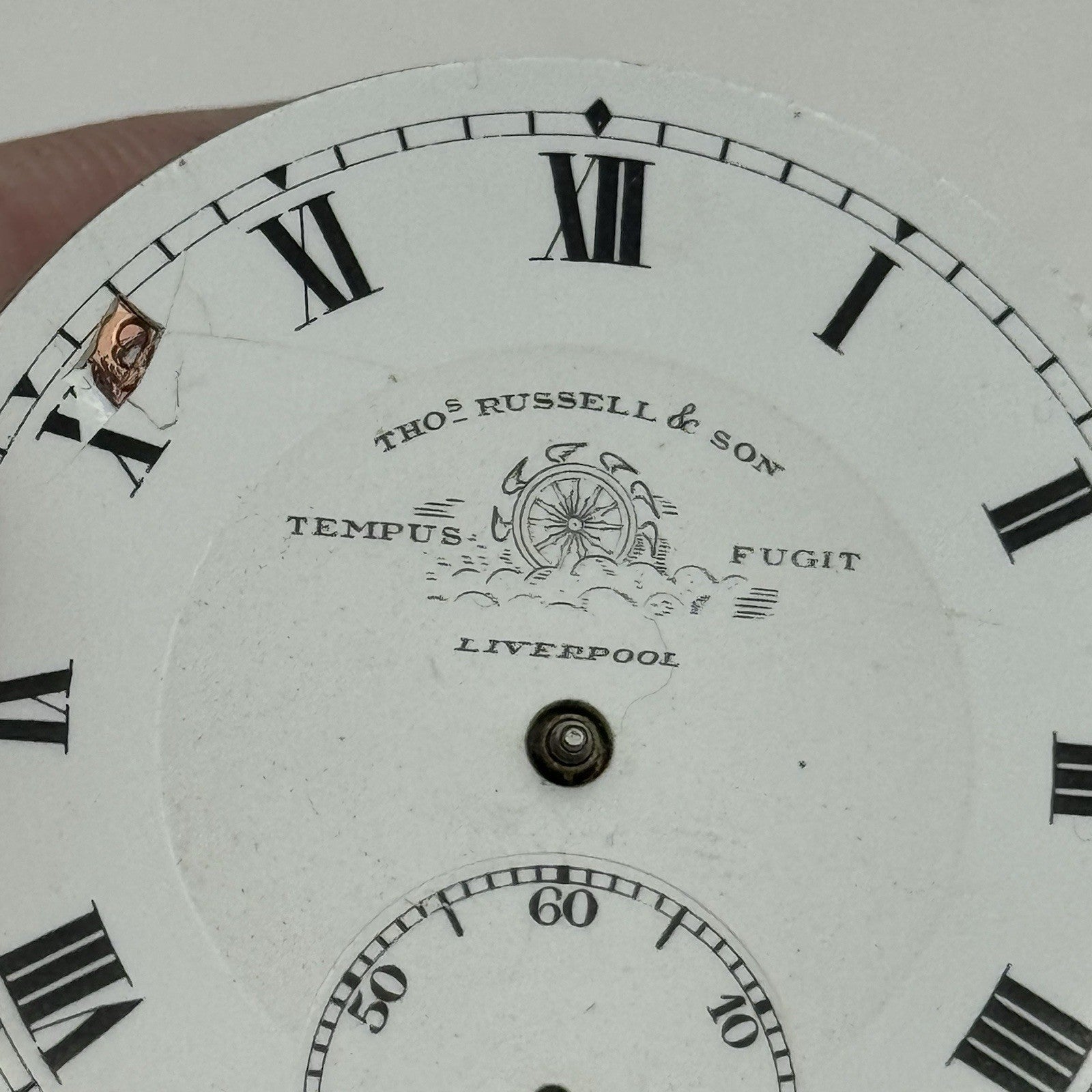 42.8mm Thomas Russell Liverpool Tempus Fugit Hunter Pocket Watch Movement PARTS