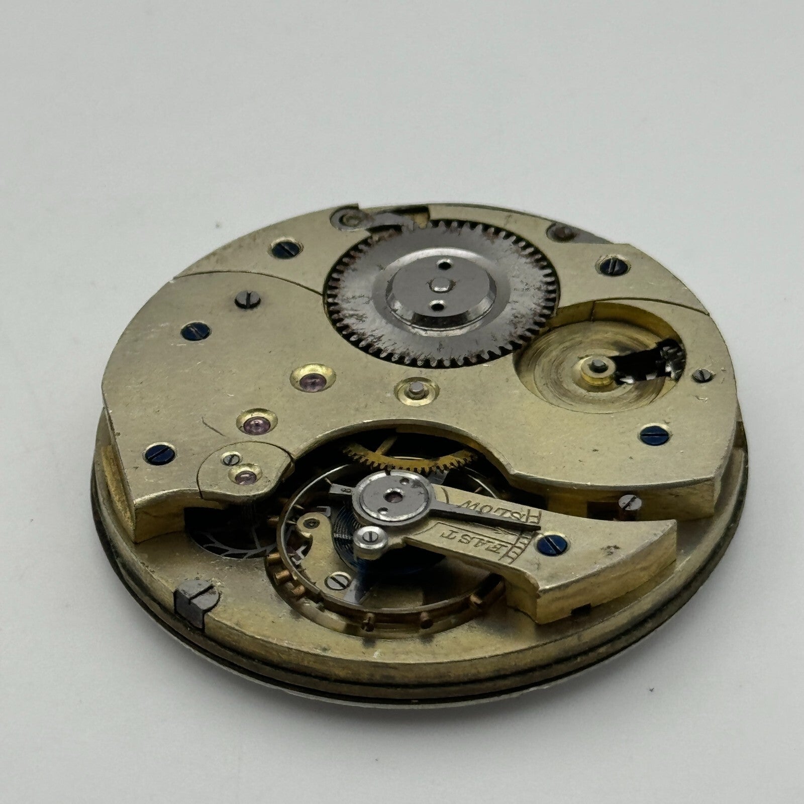 45mm Open Face Unidentified Swiss Pocket Watch Movement PARTS REPAIR SPARES