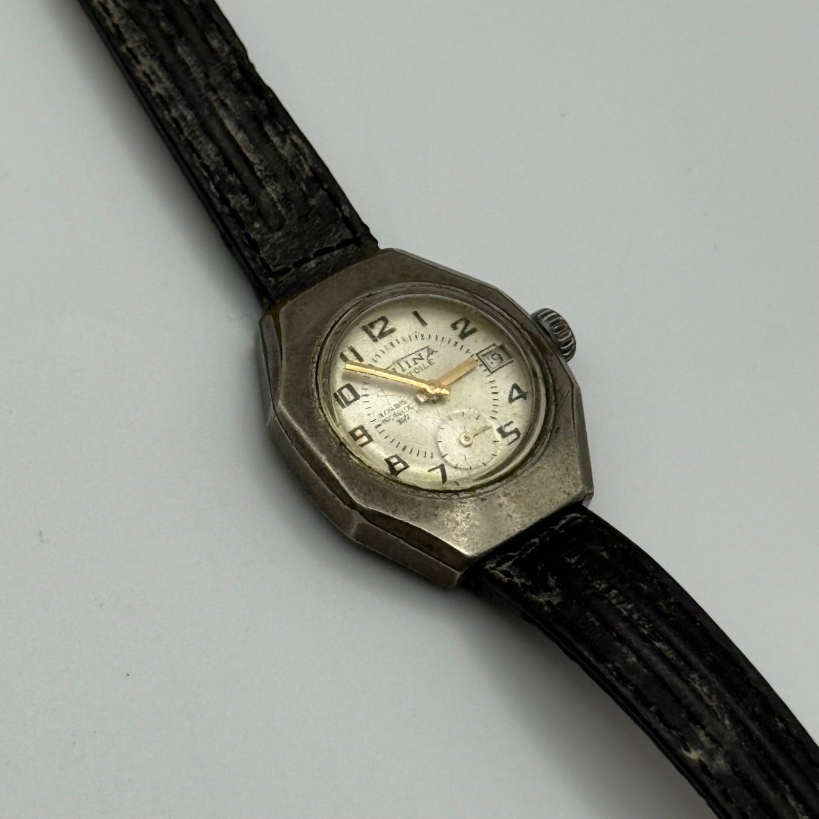 26mm Vintage Utina Etoile Interesting Date Dial Manual Wind Watch PARTS / REPAIR