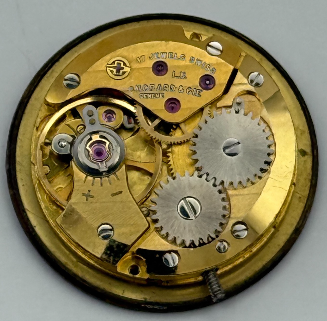 Kutchinsky Chopard & Cie Geneve ETA 2512 Watch Movement Stone Dial Running