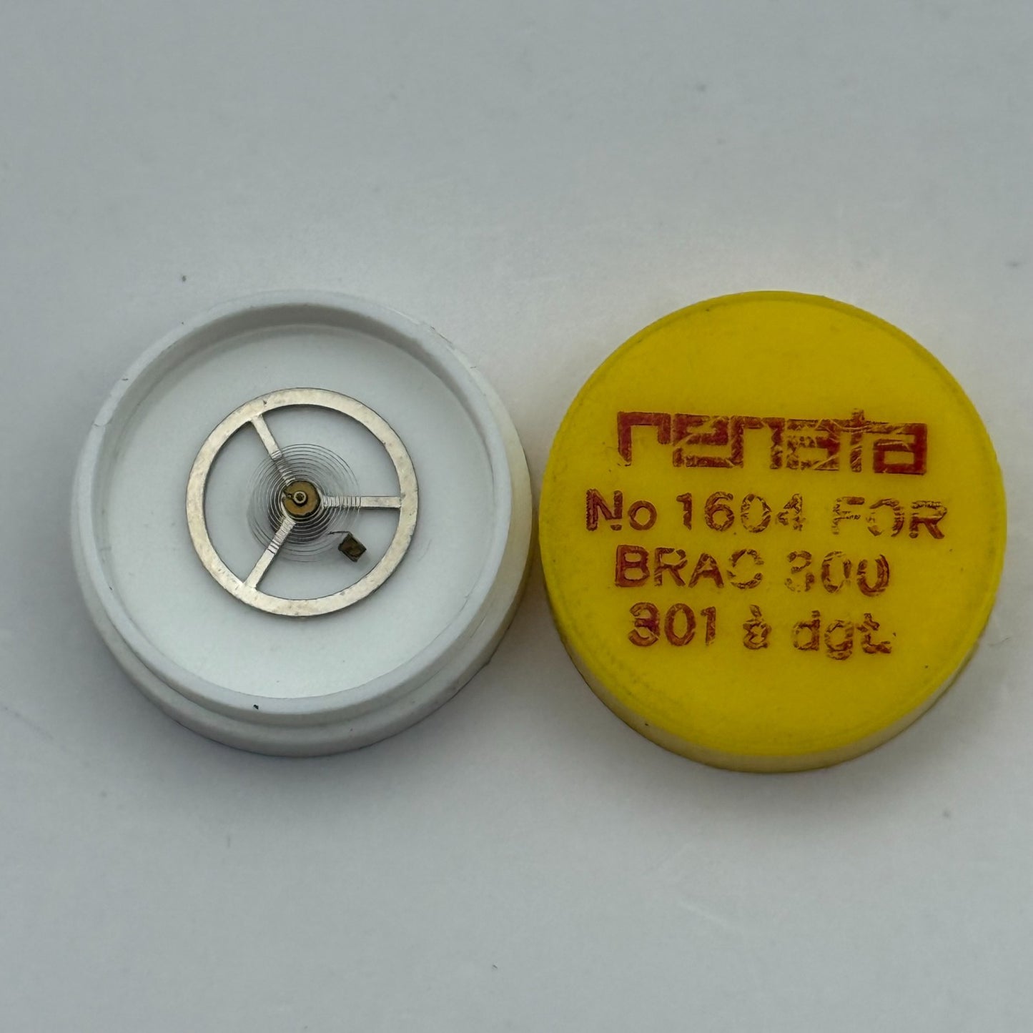 Brac 300 301 Balance Wheel Complete And Spring 1604 Watch Movement Parts NOS