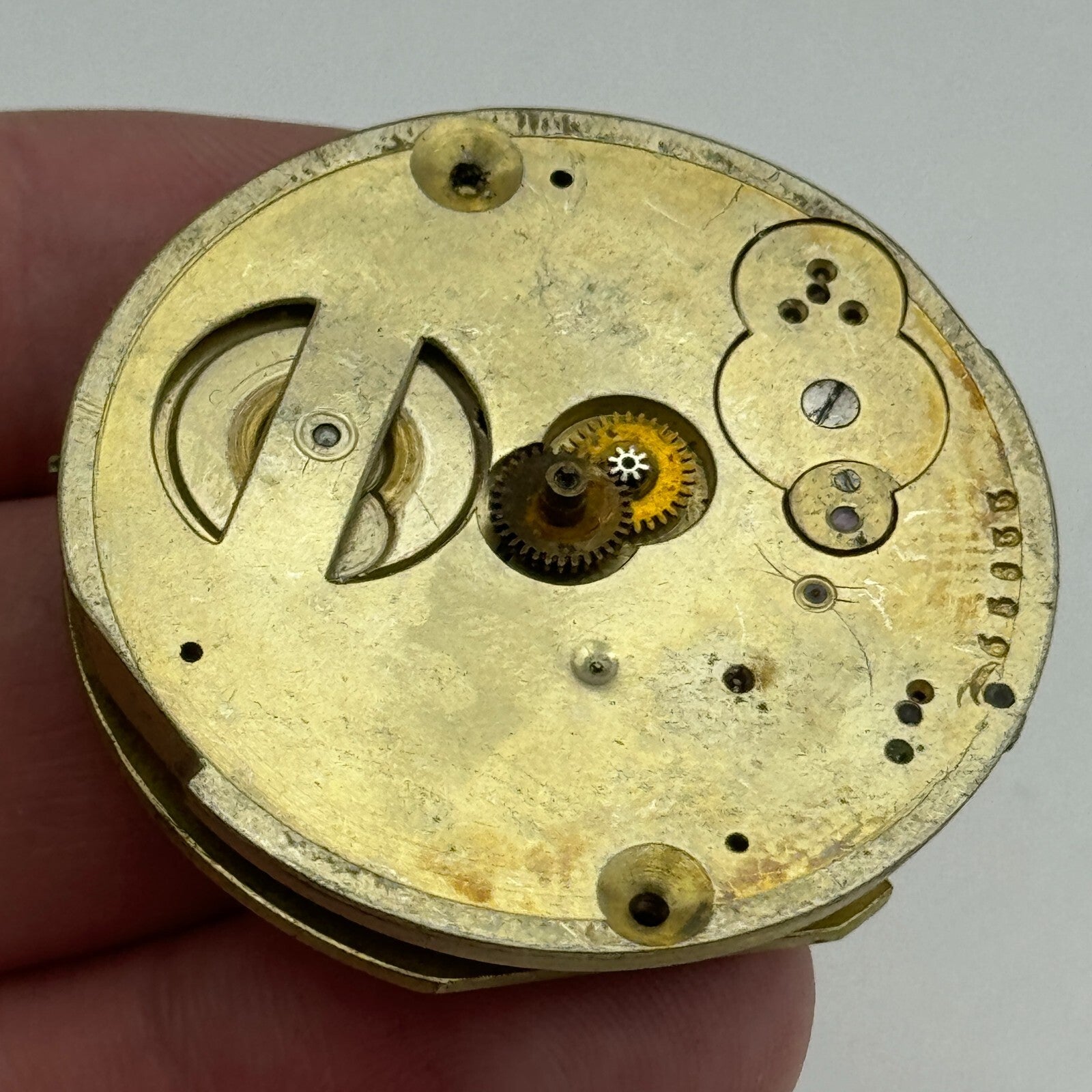 40.7mm Antique Nordmann Geneve Key Wound Pocket Watch Movement PARTS REPAIR