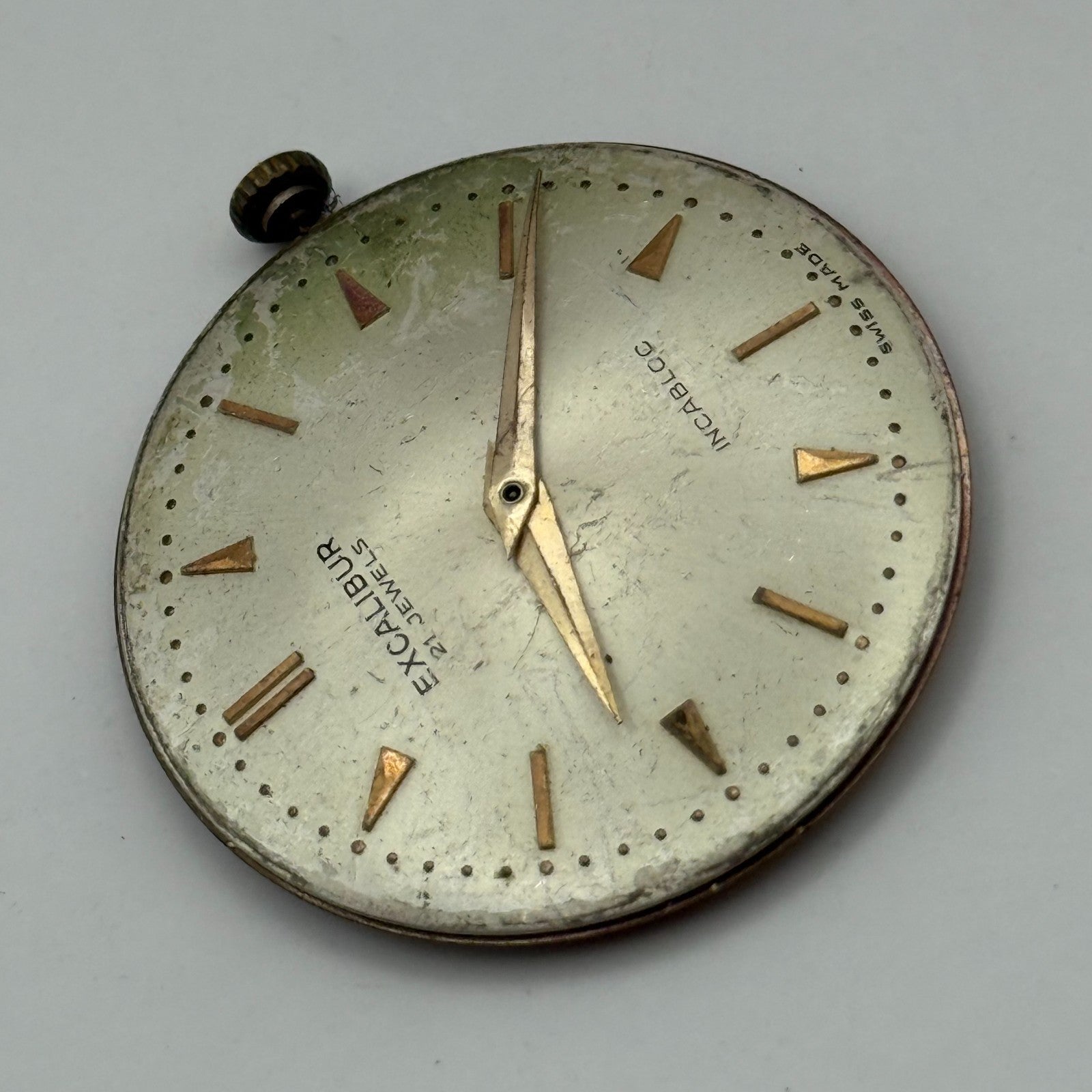 FHF 72 Watch Movement Excalibur Manual Wind Vintage Swiss Parts Repair 31mm