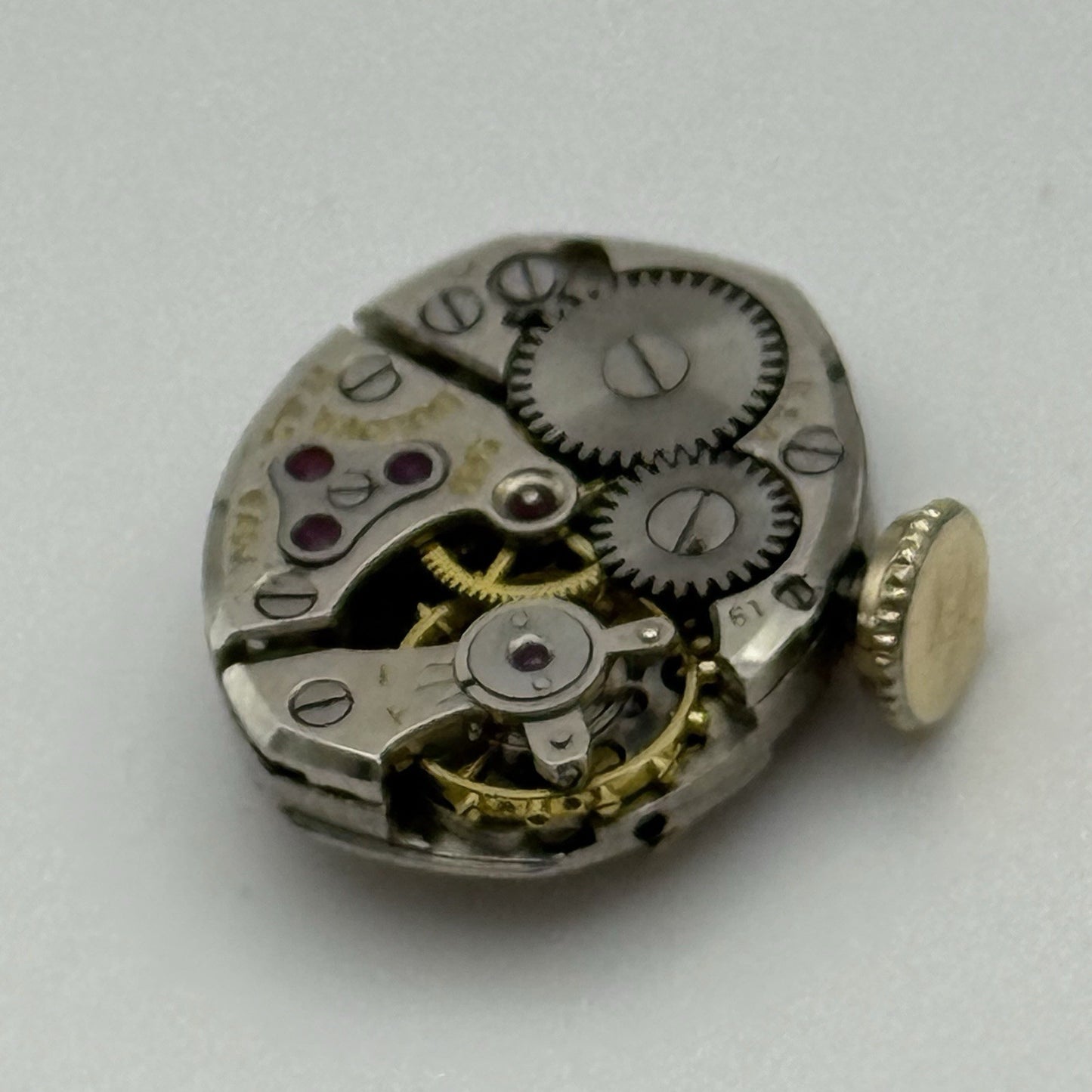 13.1mm Vintage Ladies Bulova 5AD Manual Wind Swiss Watch Movement PARTS REPAIR