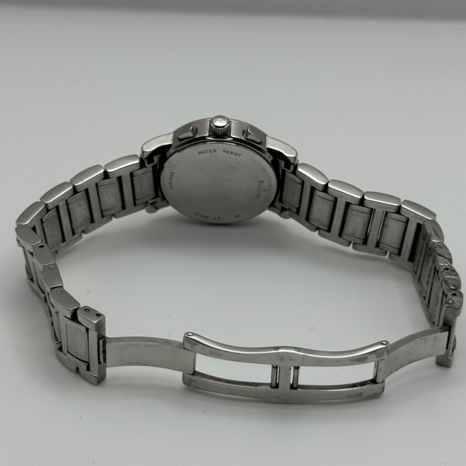 Bulova Swiss Chronograph Watch Quartz Date Dial 29mm C837317 Bracelet Ladies