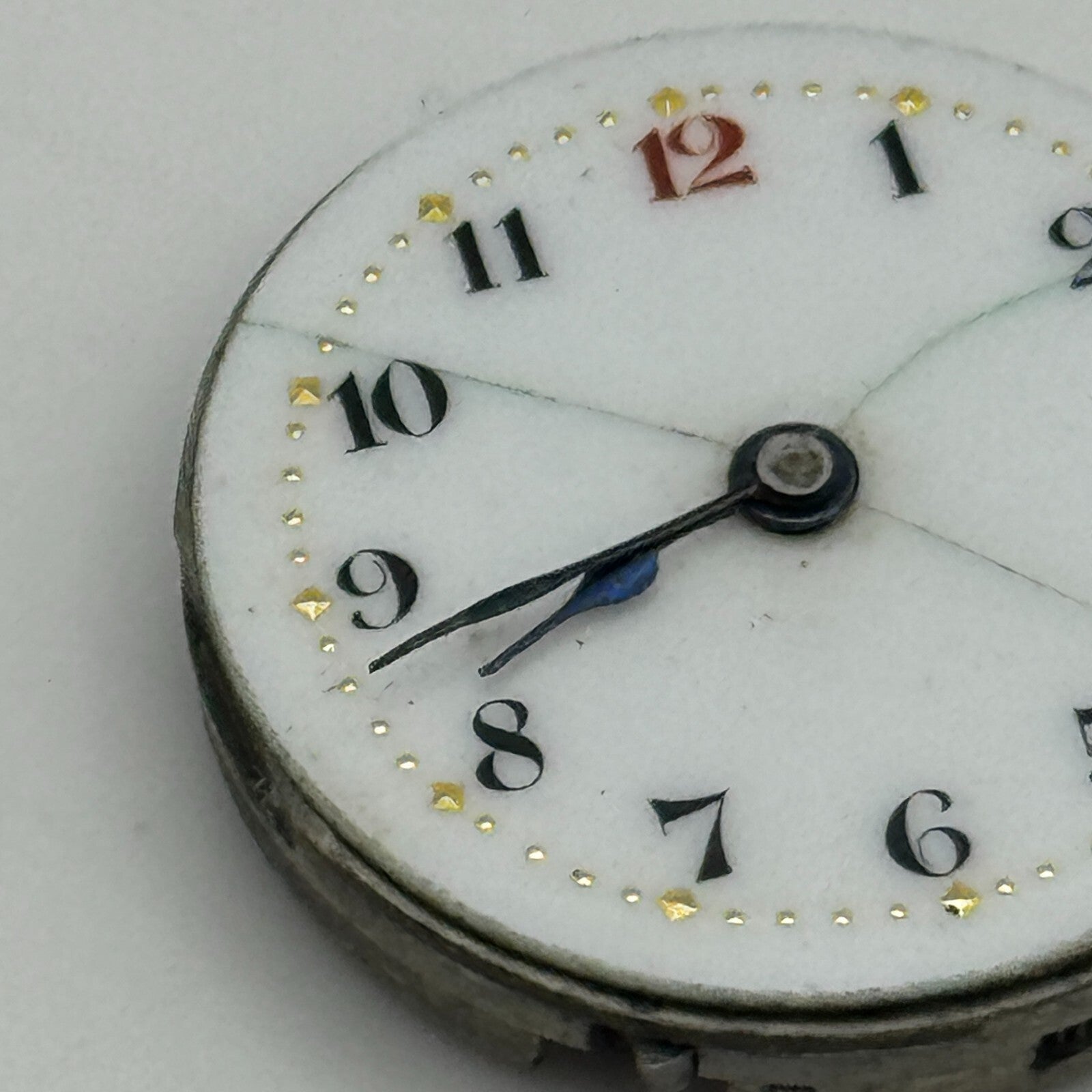 23.6mm Porcelain Dial Trench Dial Hands Watch Movement Manual Wind PARTS SPARES