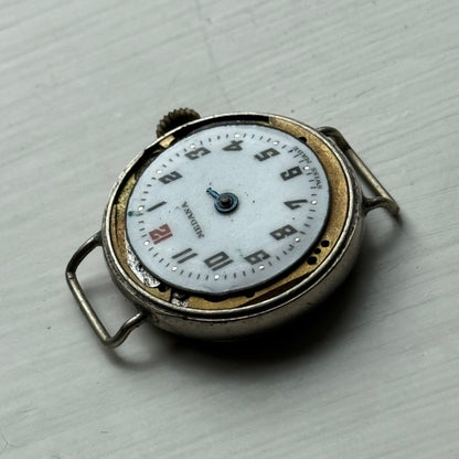 26mm Vintage Medana Trench Style Partial Swiss Manual Wind Watch PARTS / REPAIR