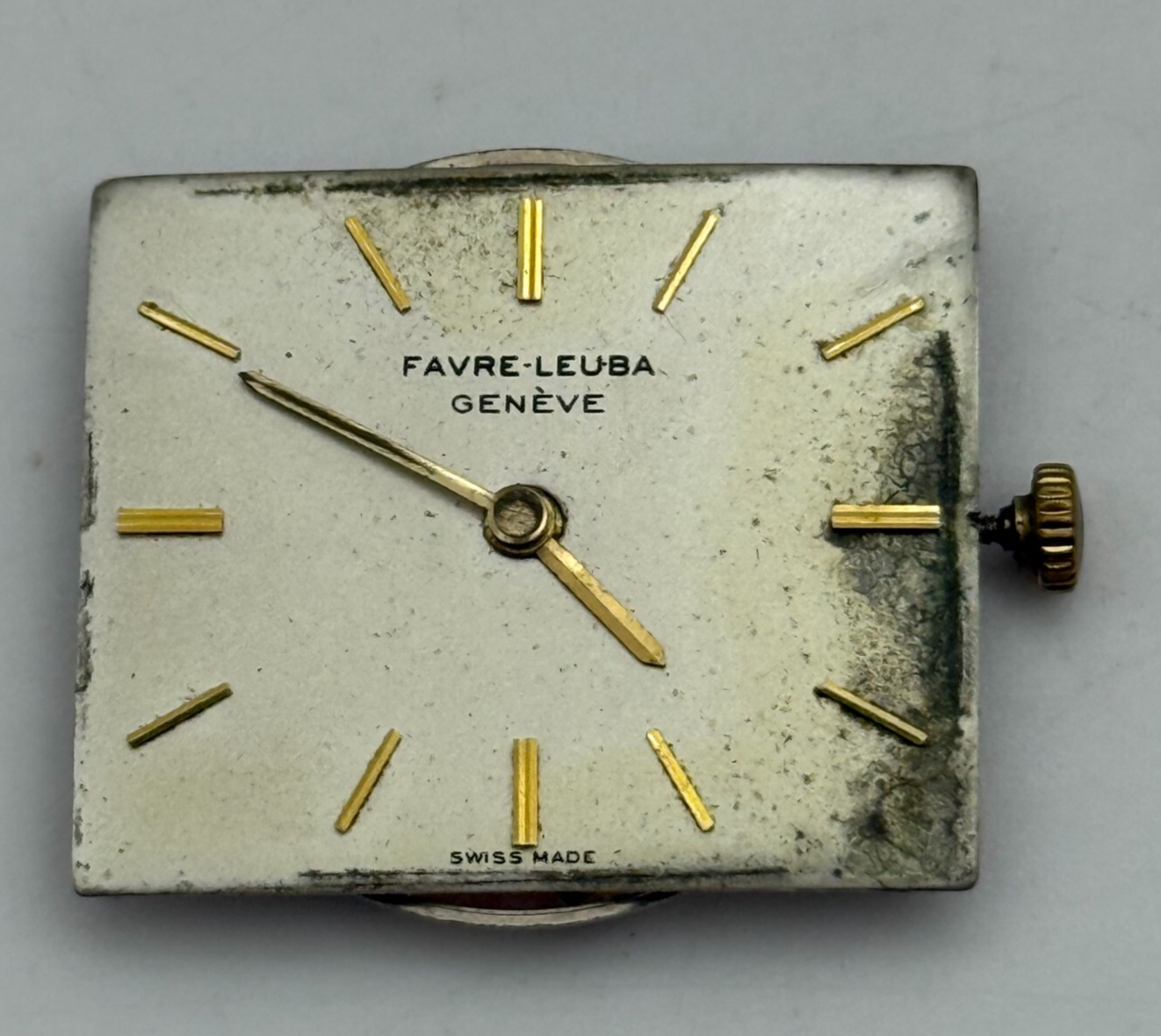 21.9mm Running Vintage Zodiac Cal 52 Favre Leuba Watch Movement PARTS REPAIR