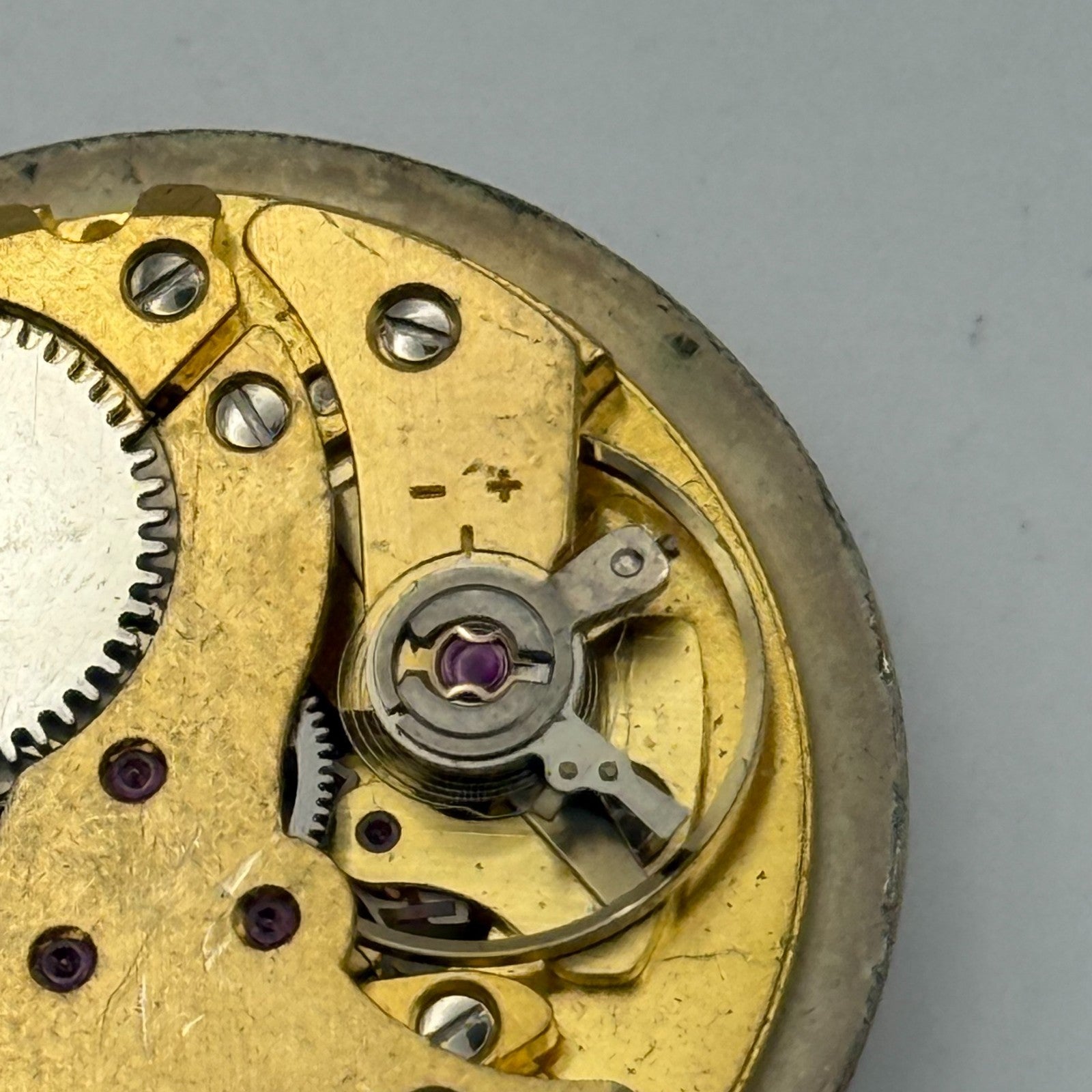 FHF ST 96 Pointer Watch Movement Running Avia Manual Wind Vintage Parts 25.9mm