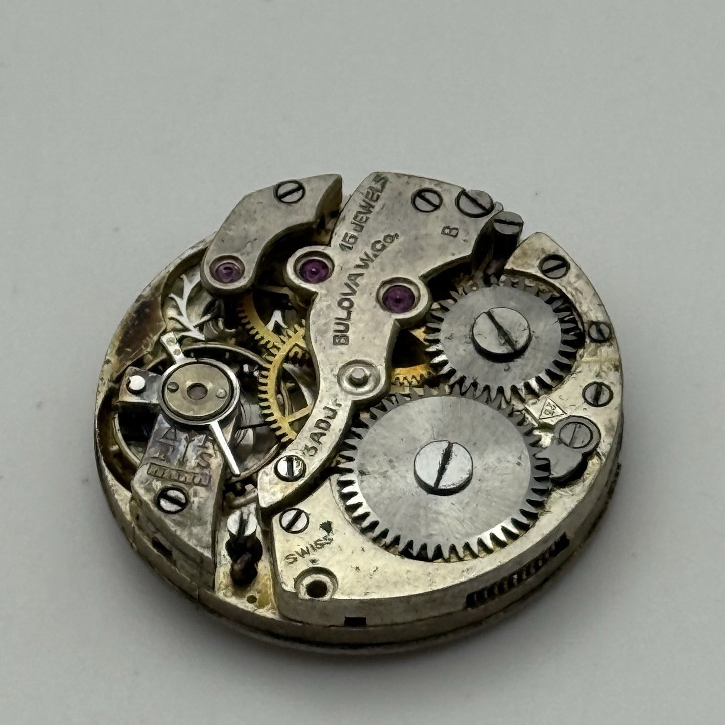 23.7mm Rare Vintage Bulova 23 Manual Wind Swiss Watch Movement PARTS REPAIR