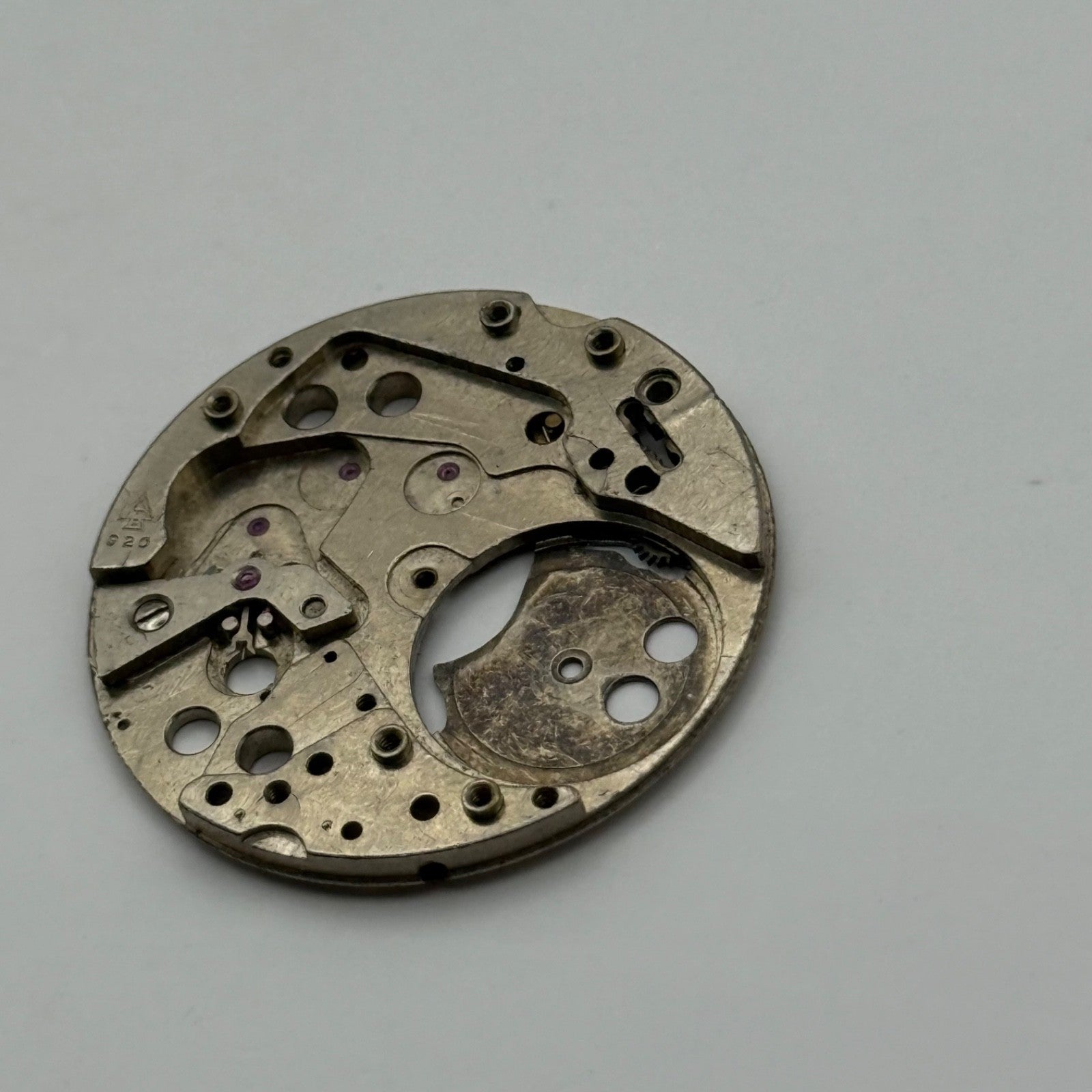 Amida 920 Watch Movement Main Plate Manual Wind Vintage Swiss Parts 26.9mm