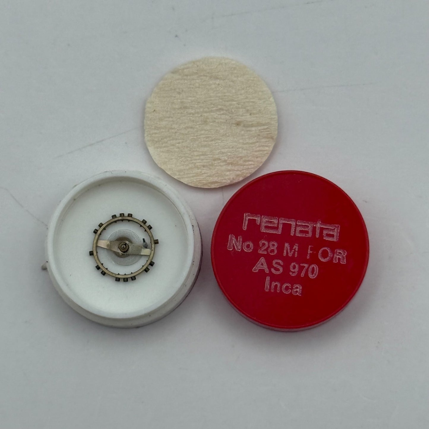 AS 970 Balance Wheel Complete And Spring 28 M Watch Movement Parts NOS