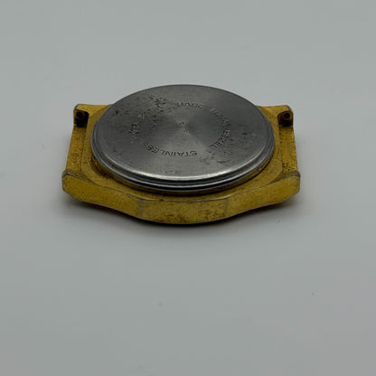 EB 870.111 Grand Swiss Quartz Watch Gold Tone Date 33mm UNTESTED PARTS REPAIR