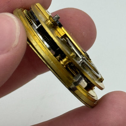 39.7mm W B Lahe Romford Antique English Fusee Pocket Watch Movement PARTS SPARES