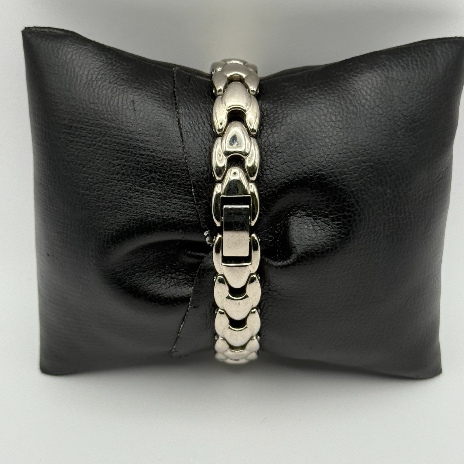 Censi Collection Tiempo Ladies Quartz Watch Silver Tone Chain-Link Working 18mm