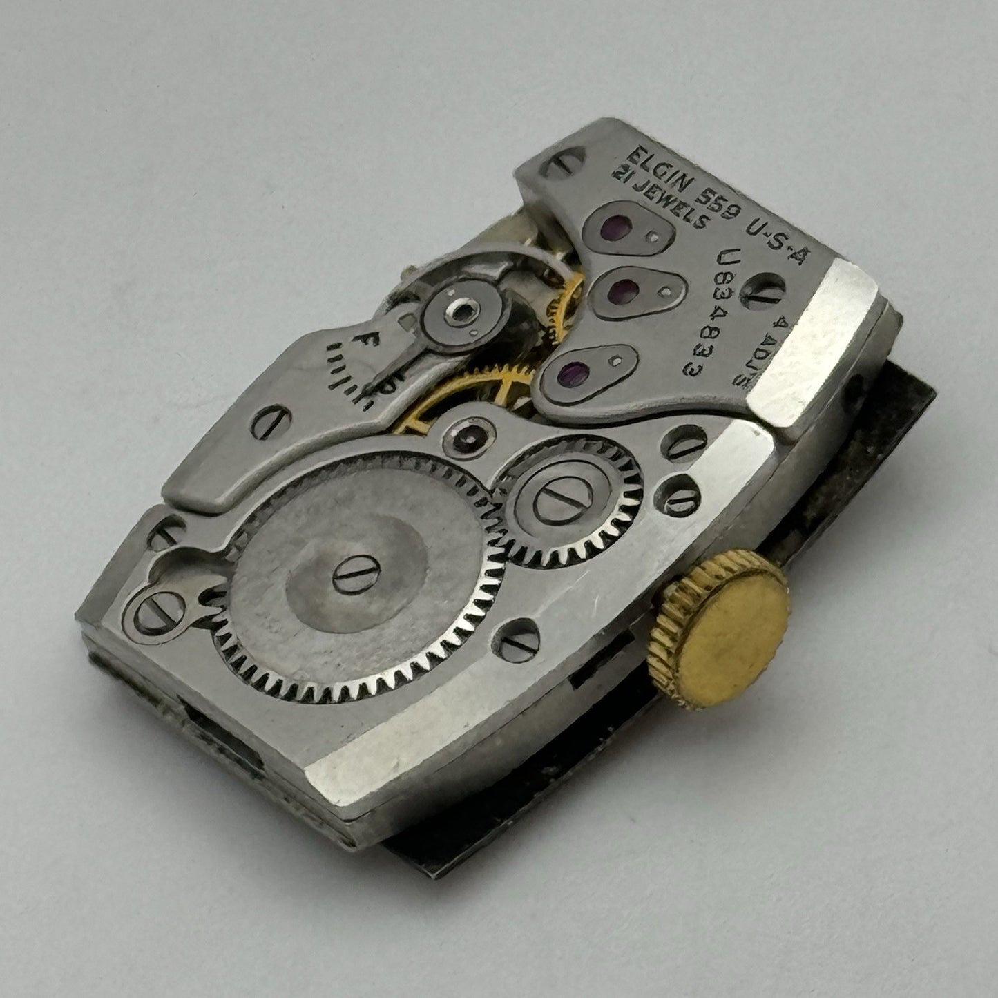 15/0s Running Lord Elgin Grade 559 Model 3 American Watch Movement PARTS SPARES