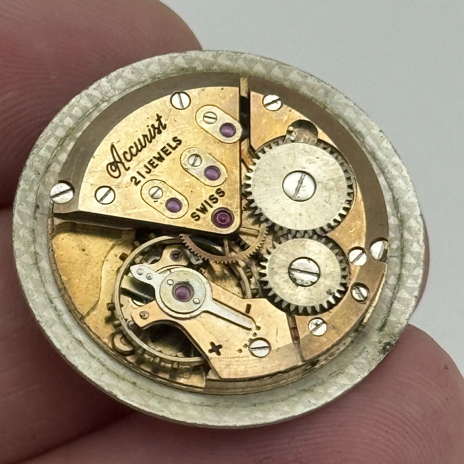 23.6mm Accurist ETA 2390 Manual Wind Watch Movement Swiss Vintage PARTS SPARES