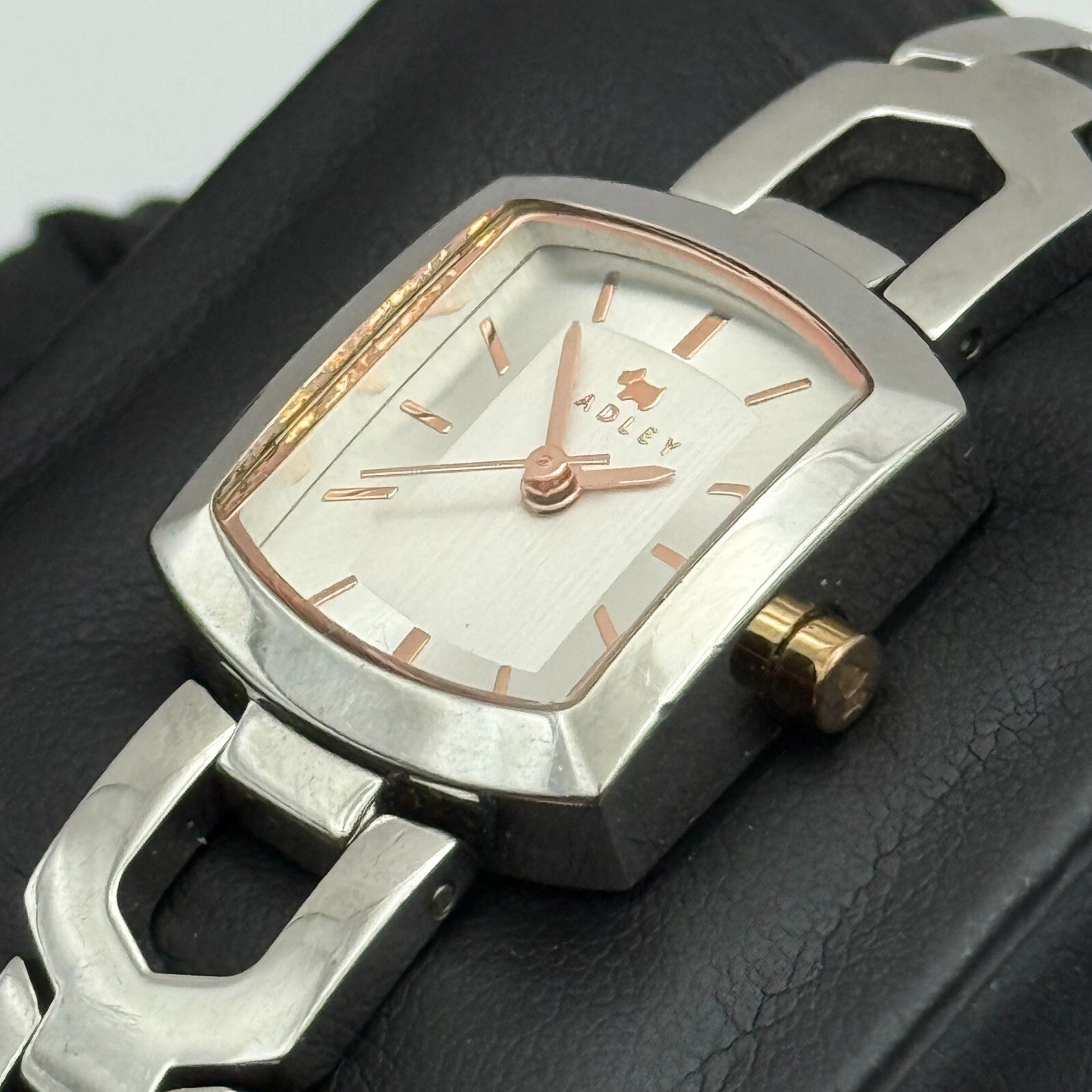 20mm Working Ladies Radley Silver Tone Quartz Panel Bracelet Watch 6 Inches