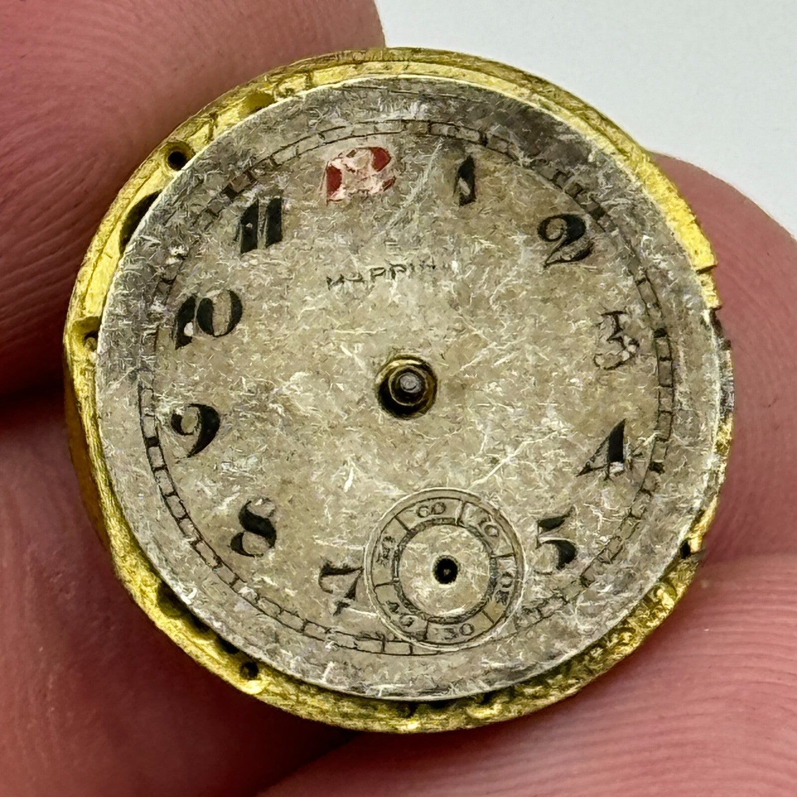 19.8mm Mappin 18 Jewels Sub Seconds Manual Wind Trench Watch Movement PARTS