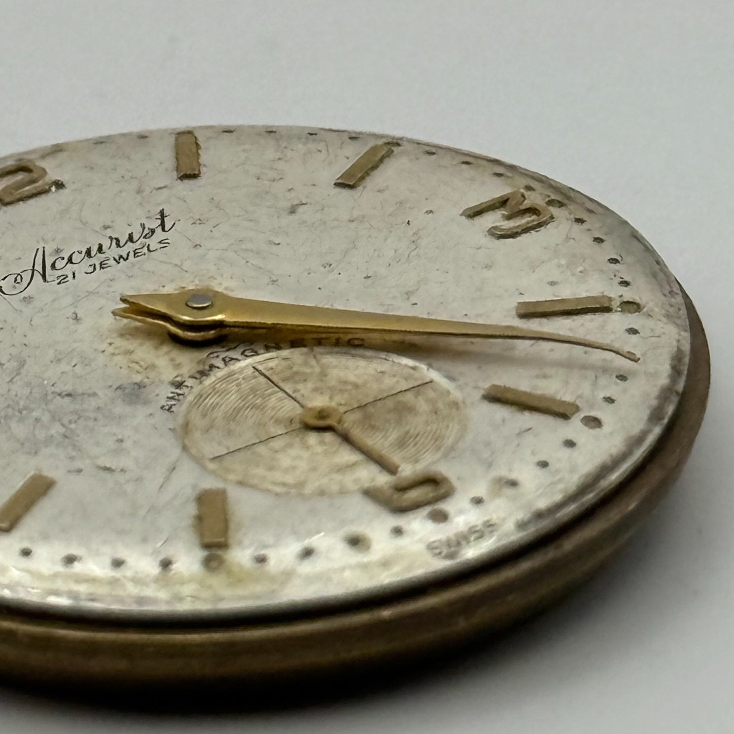AS 1002 984 Watch Movement Accurist Manual Wind Vintage Parts Repair 29.7mm