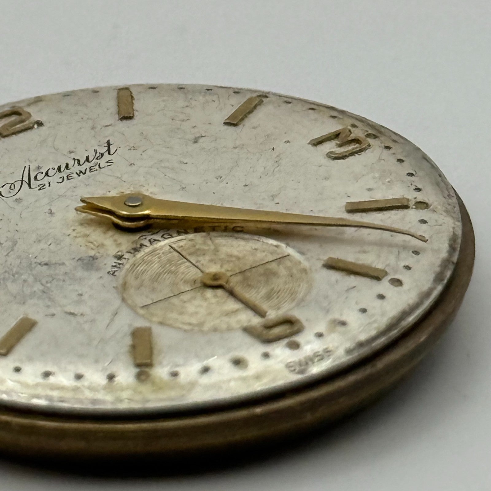 AS 1002 984 Watch Movement Accurist Manual Wind Vintage Parts Repair 29.7mm