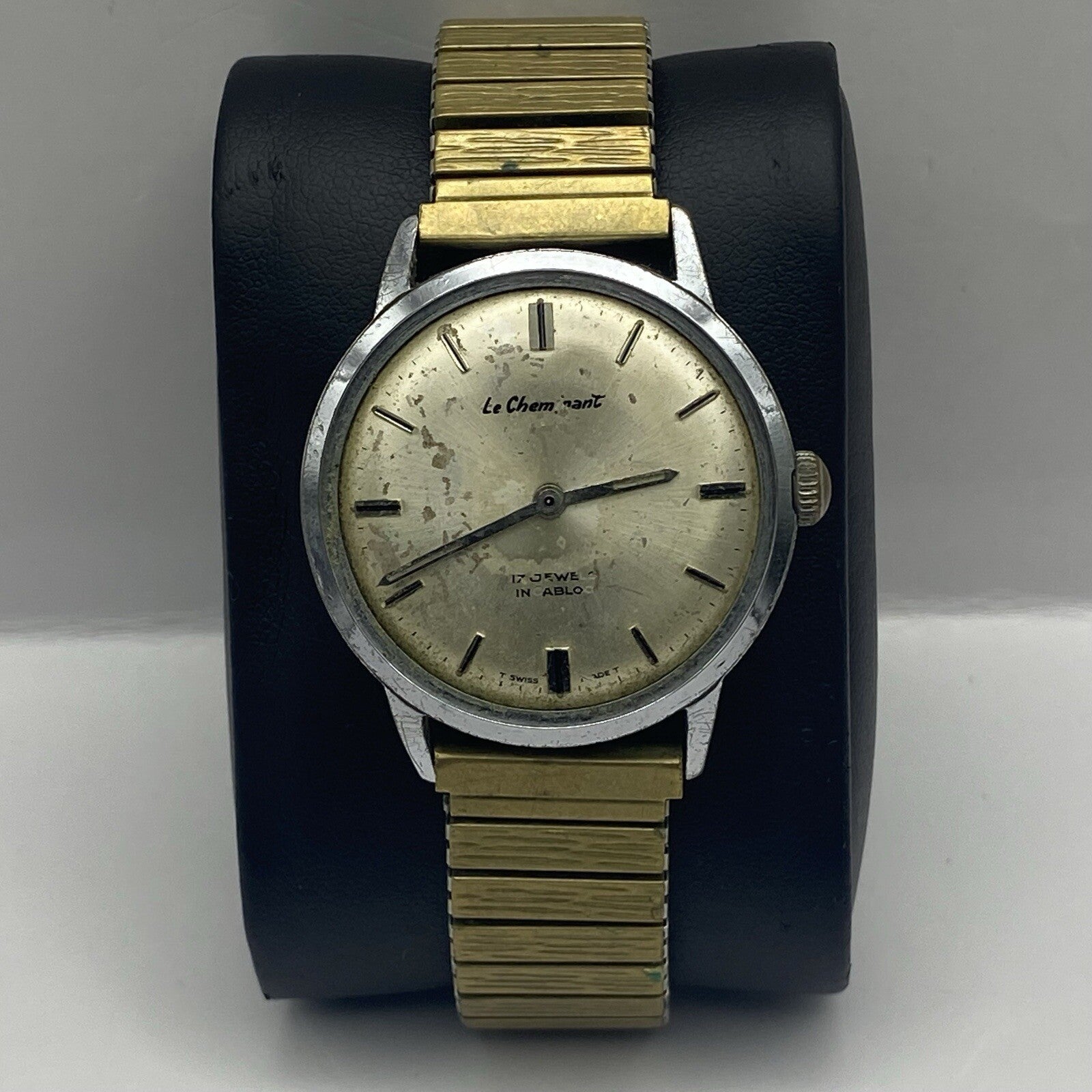 33mm WORKING Vintage Le Cheminant Manual Wind FHF ST 96 Wristwatch To Restore