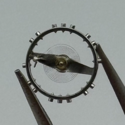 ETA 2412 Balance Wheel Complete And Spring 6¾''' 1257 M Watch Movement Parts NOS
