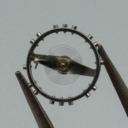 ETA 2412 Balance Wheel Complete And Spring 6¾''' 1257 M Watch Movement Parts NOS