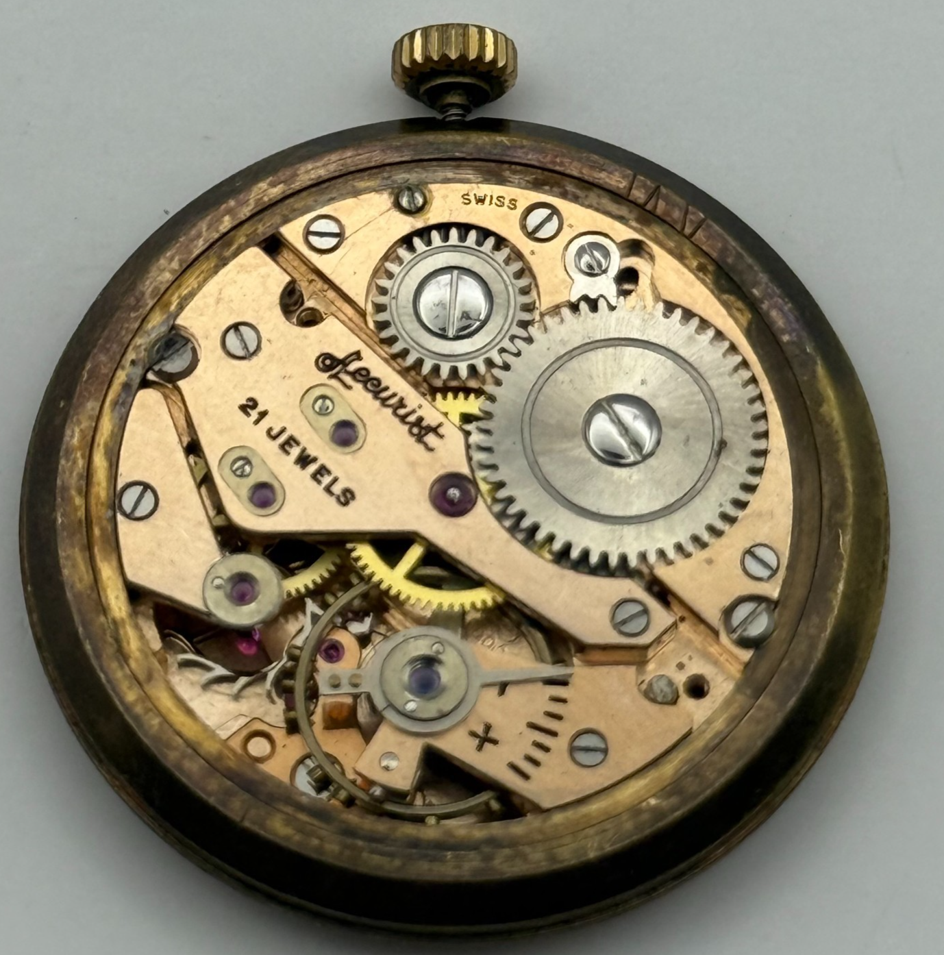 AS 1002 984 Watch Movement Running Accurist Manual Wind Vintage Parts 29.8mm