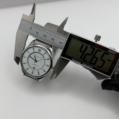 Christian Lars Diamond Watch Boxed 42mm Unisex Date Dial Steel Boxed 7 Inches